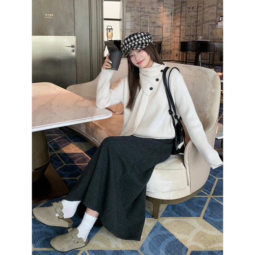 <曾小咸推荐>2.24现货秒杀 ！微信超特价！韩系加绒a字裙 日常159.99 立减90 秒杀69.99！！ 商品图2