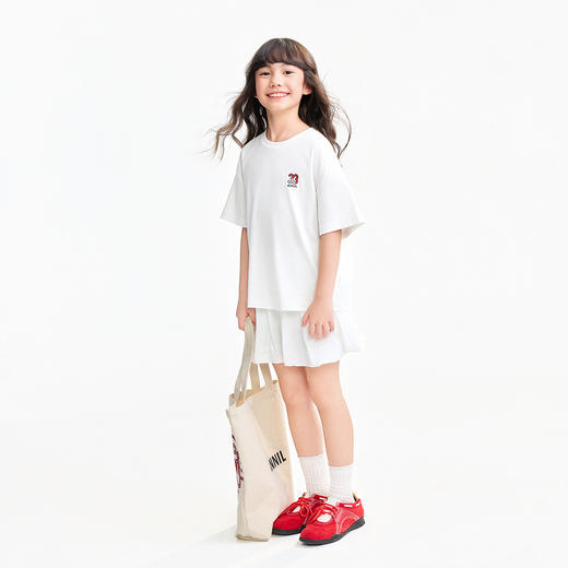 【超舒衣·30周年限定】男女童全棉速干亲子T吸湿透气圆领短袖T恤夏季新款安奈儿童装实体店同款AM621278 商品图6