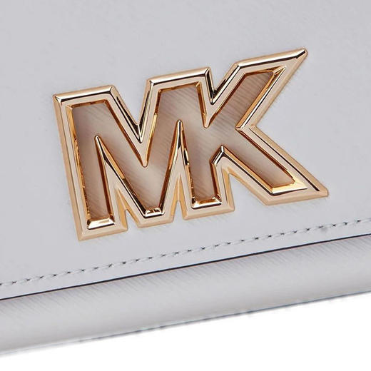 【品牌】MK Mimi 小号 Logo 金属精致单肩包斜挎女包白色 商品图1