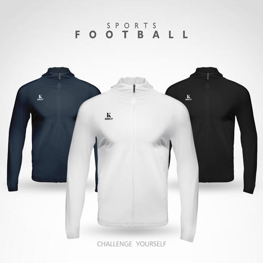 ORKY沃恺定制足球训练服男成人运动队服订制球球衣外套长袖出场服 商品图2