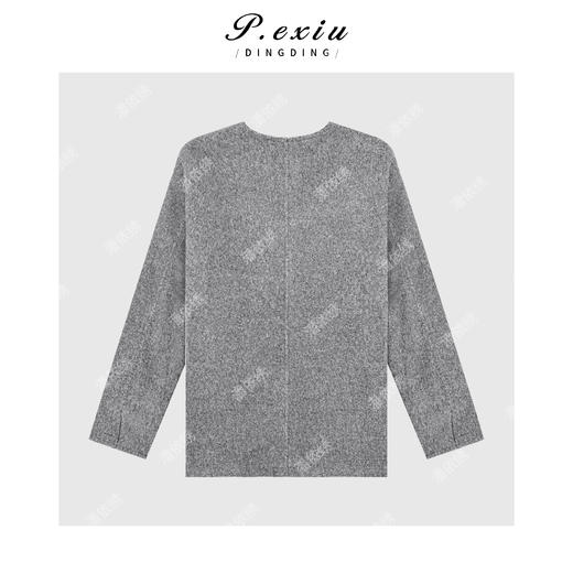 A008潘依绣丁丁宠粉慵懒风气质款双口袋长袖上衣 Q56100 商品图1