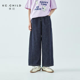 棵初2026年夏季新款亲子中大女童不落色牛仔裤轻薄宽松经典直筒裤