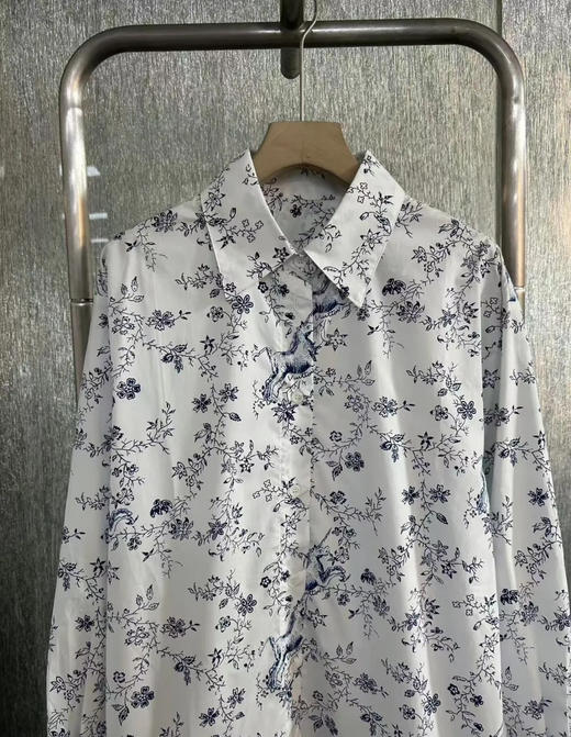 原单阔版型棉质青花瓷印花 商品图4