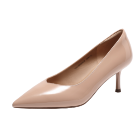 【静音系列】千百度裸色6.5CM细高跟鞋女2026春季新款单鞋A26188020