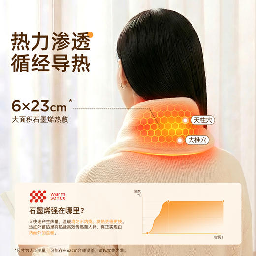 元气达人 热灸围巾 金丝艾绒 冬季保暖神器自发热护颈 商品图1