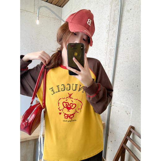 <曾小咸推荐>2.25现货秒杀 ！微信超特价！印花撞色插肩袖长袖 日常159.99 立减90 秒杀69.99！！ 商品图3