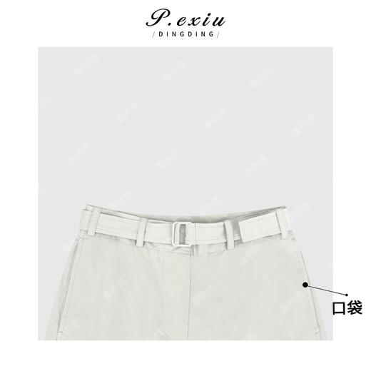 04-3潘依绣丁丁宠粉美式复古脚边可收直筒休闲裤Q16543 商品图2