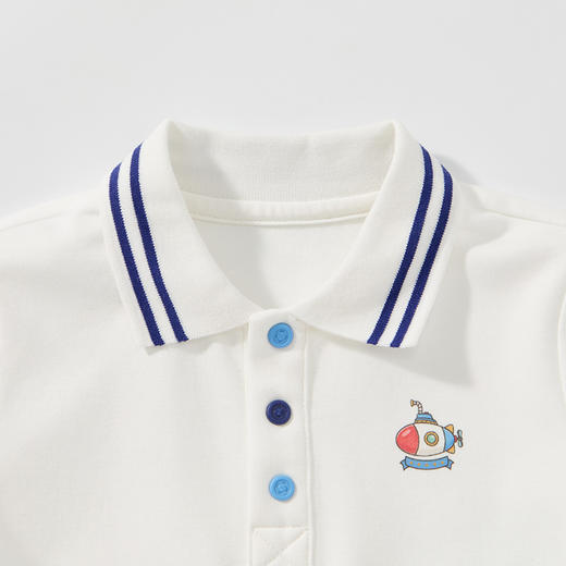 Cucutas男幼童长袖T恤CY26SPW530米白80#-120# 商品图3