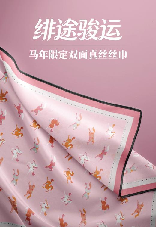 绯途骏运马年双面真丝丝巾 商品图0