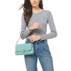 【品牌】MK Bradshaw 小号皮质编织拼接单肩手提女包浅蓝绿色 商品缩略图4