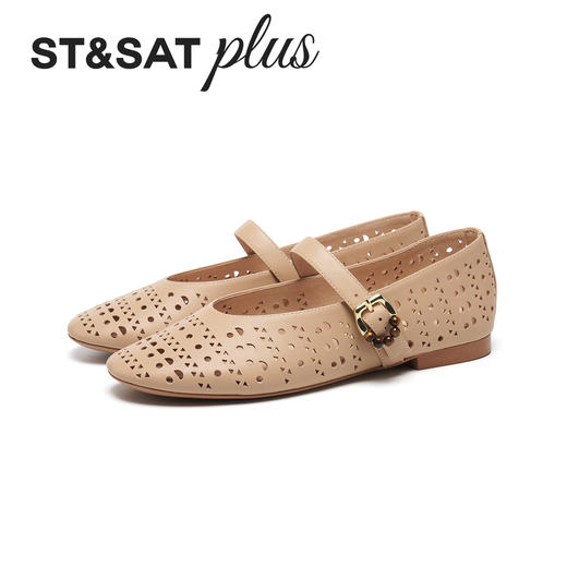 星期六26春新款气质镂空复古扣饰玛丽珍SSE1111102 商品图12