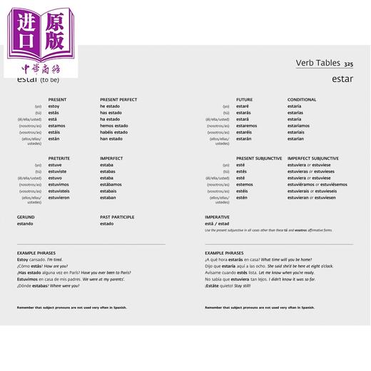 【中商原版】柯林斯易学西班牙语语法动词词汇3合1 Collins Easy Learning Complete Spanish Grammar Verbs Vocabulary 3 in 1 商品图3