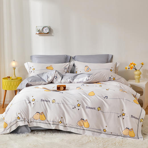 多喜爱 60S新疆长绒棉套件 Qi可Qi克-早安奇可/愿望奇克/奇克日记/奶油蜜瓜【新疆长绒棉】【缎纹工艺】【7A抗菌】【礼盒包装】 商品图6