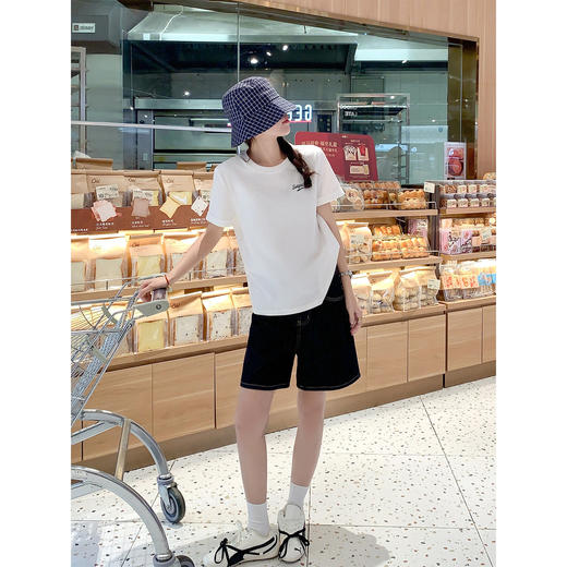 <曾小咸推荐>韩系字母印花短袖女t恤上衣 商品图3