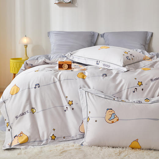 多喜爱 60S新疆长绒棉套件 Qi可Qi克-早安奇可/愿望奇克/奇克日记/奶油蜜瓜【新疆长绒棉】【缎纹工艺】【7A抗菌】【礼盒包装】 商品图7