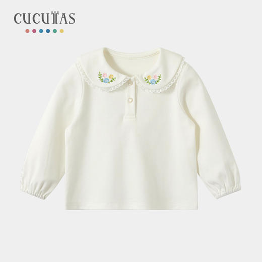 Cucutas女幼童长袖T恤CY26SPW613米白80#-120# 商品图0