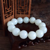 【天然正品】天然精品无杂裂约18MM俄料一级白和田玉圆珠手串20CM（弹力绳）260126NJM65 商品缩略图6