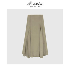 04-3潘依绣丁丁宠粉气质高级显瘦极简风半身裙Q6485