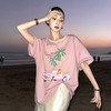 西遇圆领印花短袖T恤女2026年春季新款度假风宽松套头半袖上衣SS060163 商品缩略图2
