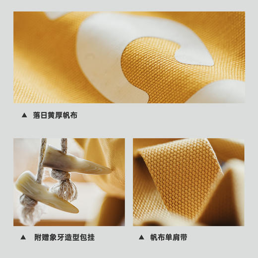 马登复古时尚手拎单肩黄色帆布水桶包斜挎包小个子单间手提包包女 商品图2