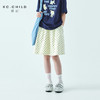 棵初26年夏季新款亲子中大女童芝士黄波点半裙纯棉百搭经典A字裙 商品缩略图0