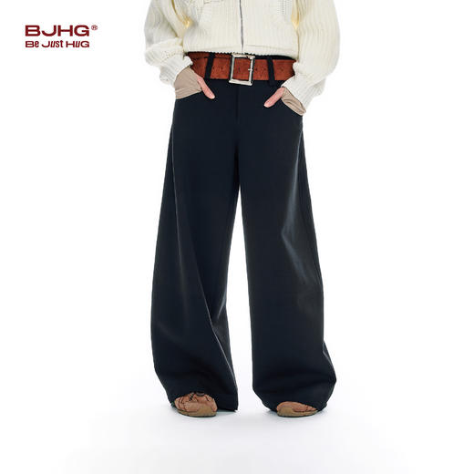 FTT Flythetruth 阔腿裤子女春季简约百搭卫裤黑色运动长裤休闲裤 商品图1