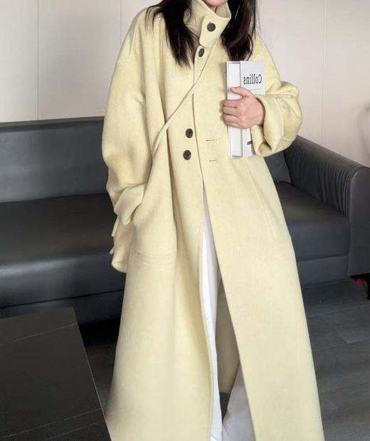【YW】无忧购“清仓福利”冬季高端立领双面羊绒大衣女长款宽松慵懒感毛呢外套2609（现货48小时发货） 商品图8