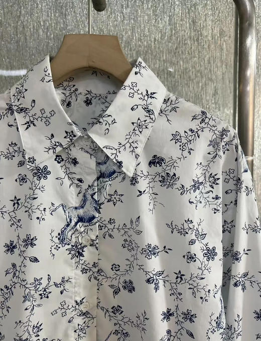 原单阔版型棉质青花瓷印花 商品图6