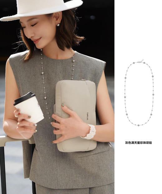 意大利小众设计师taborello满天星珍珠项链耳环 商品图8