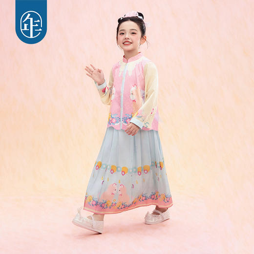 年衣童装儿童中式套装春季新款女童改良汉服两件套春意融融中式套装 商品图4