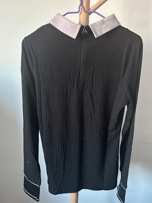 ANEW女士黑色小衫，香芋紫领，无货号 商品图2