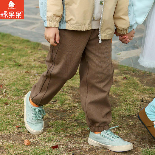 棉果果春季新品男童氨棉小线圈磨毛纯棉针织长裤M112200226167 商品图0