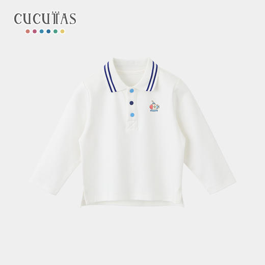 Cucutas男幼童长袖T恤CY26SPW530米白80#-120# 商品图0