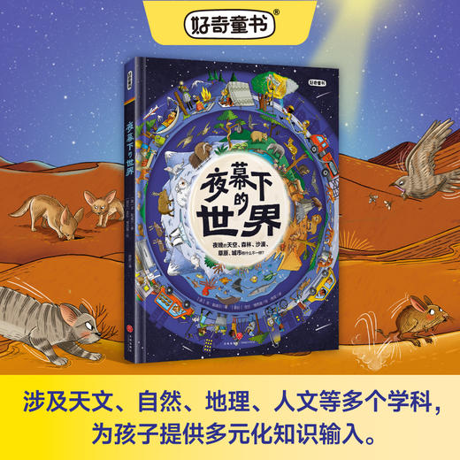 《夜幕下的世界》精装一册  5-15岁  涉及天文、自然、地理、人文等多个学科 为孩子提供多元化知识输入  一本超全面的夜晚世界的科普绘本 商品图2