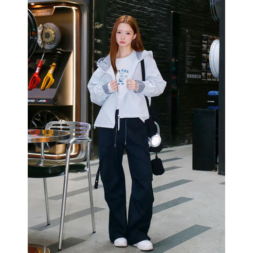 休闲时尚格子拼接连帽外套-纪念日百货门店同款169262541 商品图3