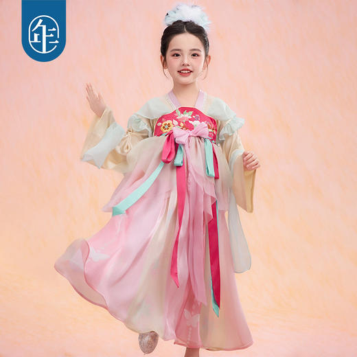年衣童装汉服裙女童春季新款古装改良汉服唐装好春光汉服裙 商品图3