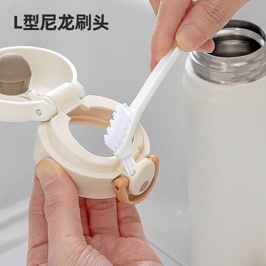 日本MAMEITA进口保温杯盖缝隙清洁刷饭盒胶圈细缝奶瓶刷奶嘴刷 WHJC 商品图0