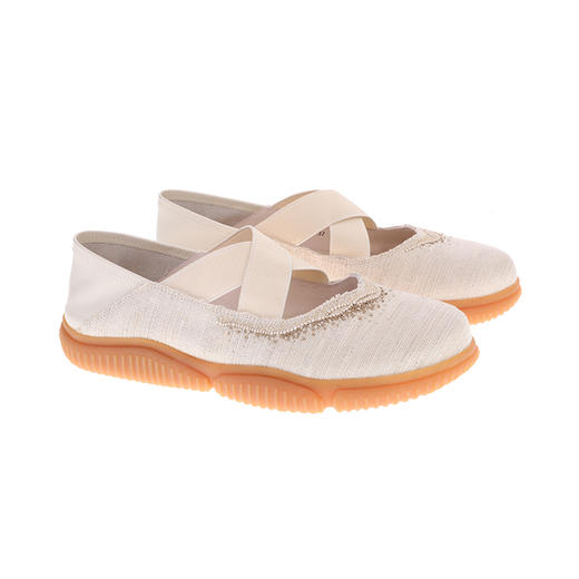 sheme原创设计羽翼鎏光系列刺绣点缀火草绒环保舒适柔软女士单鞋可定制 商品图5