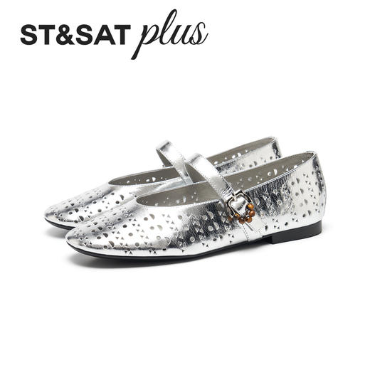 星期六26春新款气质镂空复古扣饰玛丽珍SSE1111102 商品图11