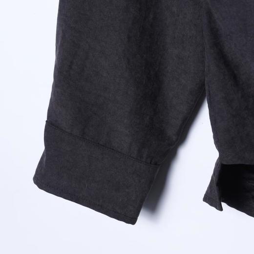 26CS20SDSA男装2026新款高贵轻奢韩版简约拼接前短后长套头立领衬衫百搭 商品图5