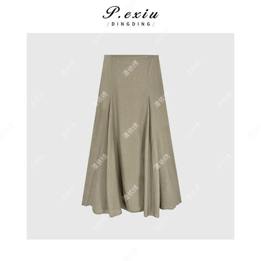 04-3潘依绣丁丁宠粉气质高级显瘦极简风半身裙Q6485 商品图1