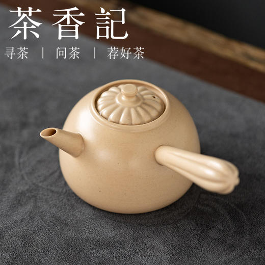 茶香记天野·东篱侧把壶陶泥煮水壶430ml煮茶壶围炉煮茶煮水茶具 商品图1