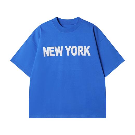 夏季高级感新款韩版休闲胸前字母印花设计纯色简约宽松套头上衣 商品图0