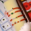 原矿保山南红珍珠手串 18k纯金 + 翡翠/古法珐琅 商品缩略图6