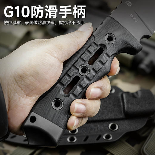 汉道追踪者DC53钢DLC款新款排障户外多功能开山刀手把肉小刀锋利野营生存刀求生刀 商品图2