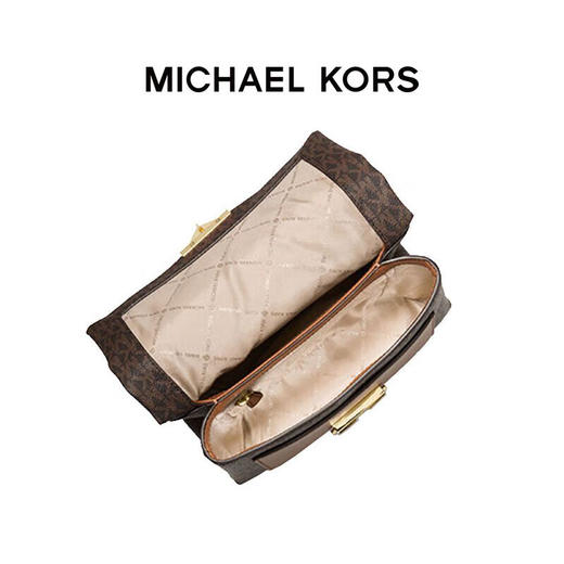 【品牌】MK Cece 中号金属老花单肩斜挎链条信封女包深棕/橡果棕 商品图2