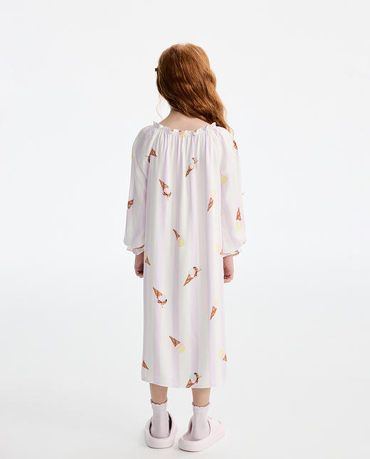 【5F】爱慕儿童条纹冰激凌长袖睡裙 AK144L431 商品图3