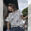 【限时秒杀】西遇卡通童趣字母印花短袖T恤女2026年春季新款宽松白色套头上衣SS060162 商品缩略图4