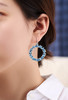 伽罗 JALO SE3款 镶钻11克拉瑞士蓝托帕石耳环 商品缩略图0