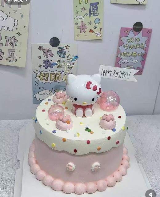 简约凯蒂猫-卡通蛋糕 商品图0